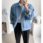 구스마켓 남성용 마일드 오버핏 청자켓 연청