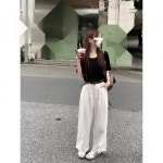 해피유통여성 춘하철 니트 라운드넥 반팔 탑스 캐주얼 루즈핏 디자인 fxx