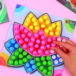 감각놀이 소근육발달 플레이콘 모자이크 놀이 어린이 수수깡