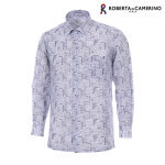 로베르타디까메리노 로베르타디까메리노 남성용 NR 프린트 일반핏 긴소매 남방셔츠 사이즈 095 RN5-802-9 095