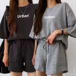 여성 반팔 반바지 트레이닝 상하의 세트 URK-313