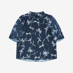 베스띠벨리 백 히든 버튼 하이넥 블라우스 BMBAF2433