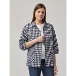 크로커다일레이디 하프 크로커다일레이디네이비 여성 반넥 캐주얼 재킷 CLC