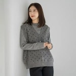 엄마옷 마담4060 다니도트니트조끼 중년여성 데일리 조끼 - RVE2602007