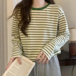 봄 가을 줄무늬 티셔츠 롱슬리브 루즈핏 데일리 긴팔티