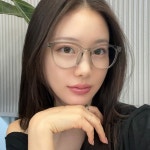 하루홀릭 남녀공용뿔테 릴산클리어 아케마소재 CR-39 라식라섹후 시력보호 블루라이트 안경 투명그레이