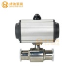 작업용 공압 위생 퀵 로딩 볼 밸브 304 스테인레스 스틸 복동 식품 등급 10 51 AT63 1개 Q681F