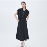 베스띠벨리 앤틱 버튼 셔츠 SET 롱 스커트 F7512