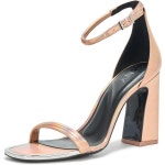 DKNY DKNY 여성용 웨일린 스퀘어 토 발목 스트랩 블록 힐 힐 샌들 Rose 11