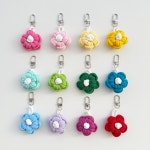 양말목 꽃 키링 만들기 세트 12가지 업사이클 DIY 공예 키트 10 라벤더 1개