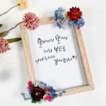 부모님 선생님 캘리그라피 DIY 감사패 꽃액자 미술교재 취미공예 홈데코용 초등만들기