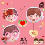 쉽고 재밌게 우리 가족 얼굴 만들기 EVA 스티커 꾸미기 벽걸이용 모빌 채색놀이