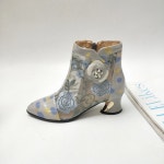 로우힐 메쉬 마부츠 샌들 지퍼 망사부츠 캐주얼 구두 여름 플라워1 250권장40발