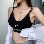 여성 브라 탑 클럽 엑스끈 캐미솔 여성 캡 내장 브라 탑 상의 스포츠브라 슬리브리스 언더웨어 이너웨어