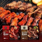 천하일미 천하일미 M NEW 허니콤보 쪽갈비 간장맛 3팩 매콤맛 4팩 총 7팩