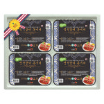 농부 식품 농부 멍석말이 돈구이 선물세트 750g x 4팩 명절 선물 멍석갈비 돼지갈비 뼈없는 돼지갈비