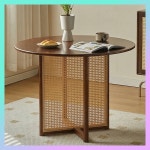 모리노 카페 원목 원형식탁 4인용 월넛