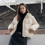 에이비플러스 AB PLUS ab plus ab plus 후드넥 집업 레이어드 패딩 점퍼