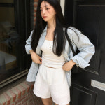 시야쥬 리조트 시스루 밴딩 쇼츠 sipt7198