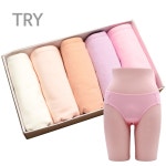 5매입 트라이 퍼스트라인 여성 미디 면 팬티 세트 여자 삼각 TRY A 퍼스트라인 A 95