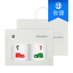 송월타올합천기프트 | 송월타올 기업기프트 송월타올 스노우크리스마스 2매케이스 쇼핑백로고인쇄선물