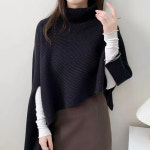 메이킹유 터틀넥 케이프 숄 H6093