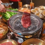 항아리 화로 식당 바비큐 숯불 냄비 그릴 화덕 원형 황금숯불구이 바베큐 숯 스텐 삼겹살