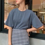 루즈핏 라운드넥 베이직 반팔 티셔츠