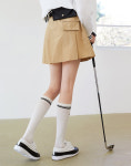 디종 칼라 백포켓 나이프 플리츠 큐롯 스커트 FL03SK116