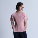가 139000원 옴므 바인딩 스탠카라 플리츠 티셔츠 UPTSM326006