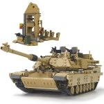 M1A2 탱크 빌딩 세트 모델 키트 1 28 스케일 2차 세계대전 육군 맞춤형 차량 세트 2-in-1 탱크 허머 빌딩 모델 애호가를 위한 벽돌 1463개