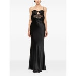 니사 레이스 패널 새틴 맥시 드레스 블랙계열 RO 38 KR 55 RRS16674BLACK
