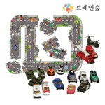 브레인숲 익사이팅 미니자동차 17종 도로퍼즐 어린집 유치원 초등 역할놀이 창의 활동 학습 교구