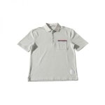 톰브라운 THOM BROWNE 톰브라운 텍스처드 코튼 리넨 RWB 자수 폴로 MJP244E J0251 050