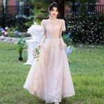 참조은한드레스(Dress) | 708090신상 졸업 프렌치 고급스러운 롱드레스 여성 웨딩 약혼 원피스 사진참조