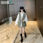 여성 조끼 미디엄 아웃핏 정장 민소매 캐주얼 뉴타임즈 C23 L 116-130근 녹두색 C007D214
