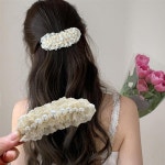 ZMBIRD 2PCS 여성 레이스 바나나핀 진주 포인트 N7003