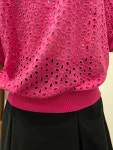 모조에스핀 블루종 펀칭 블라우스
