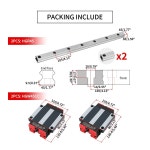 리니어 가이드 레일 2PCS 길이 150-1150mm 2PCS 슬라이더 캐리지 07 2 01 China Mainland HGR35 HGR45-2 HGW45CC 08