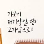 모노먼트 모노먼트 특대형 캘리그라피 레터링 스티커 - 기분이 저기압일 땐 고기앞으로 5 36 LC-070 46