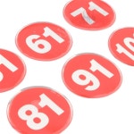 불기둥 불기둥 원형 에폭시 번호판 51 TO 100 1개입 사물함번호 53