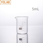 유리 비커 낮은 형태의 붕규산 3 3 졸업 주둥이 측정 컵 실험실 화학 YCLAB-10