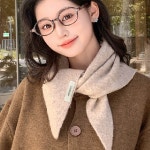 울 쁘띠 스카프 데일리 삼각 보온 울 스카프 겨울 가을 목도리 니트 울목 울넥
