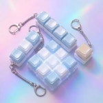 키캡 LED 불빛 키링 9구 키보드 딸깍이 열쇠 고리 클리커 가방 걸이 클릭커 토이 키홀더 딸각이 딸깍 선물
