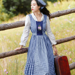 알프스소녀 원피스 졸업사진컨셉 체크 하이디