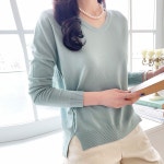 루시다 루시다 울 블렌디드 에바 브이넥 니트 F 55 77 F 55 77 768802