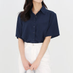 모이르벨라 데일리 카라 반팔 블라우스 S T24SS2-A0051