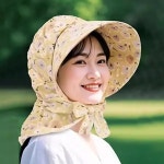 꽃무늬 농사 포인트 촌캉스 차광 작업모자- WFP4973