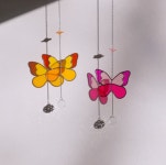 나비 글라스아트 아크릴 도어벨 썬캐쳐 모빌