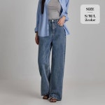 포레스트핏 시와워싱 와이드 데님 팬츠 2컬러 J2431